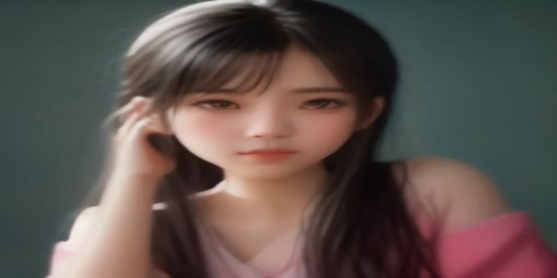 暗调摄影棚内穿黑丝的女性模特侧身而立，玫红色侧光从右侧打入，营造出91美女被操黑丝场景的标志性视觉氛围